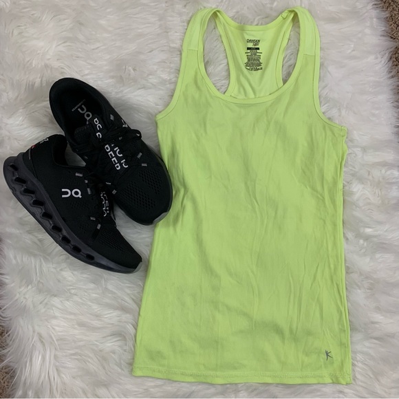 Danskin Now | Tops | Danskin Now Neon Yellow Fitted Ribbed Tank | Poshmark